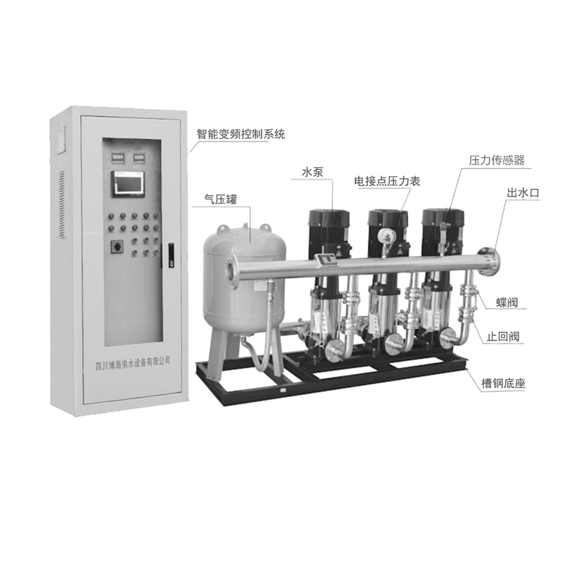 博海變頻恒壓給水設(shè)備標(biāo)注圖 博海變頻恒壓給水設(shè)備標(biāo)注圖