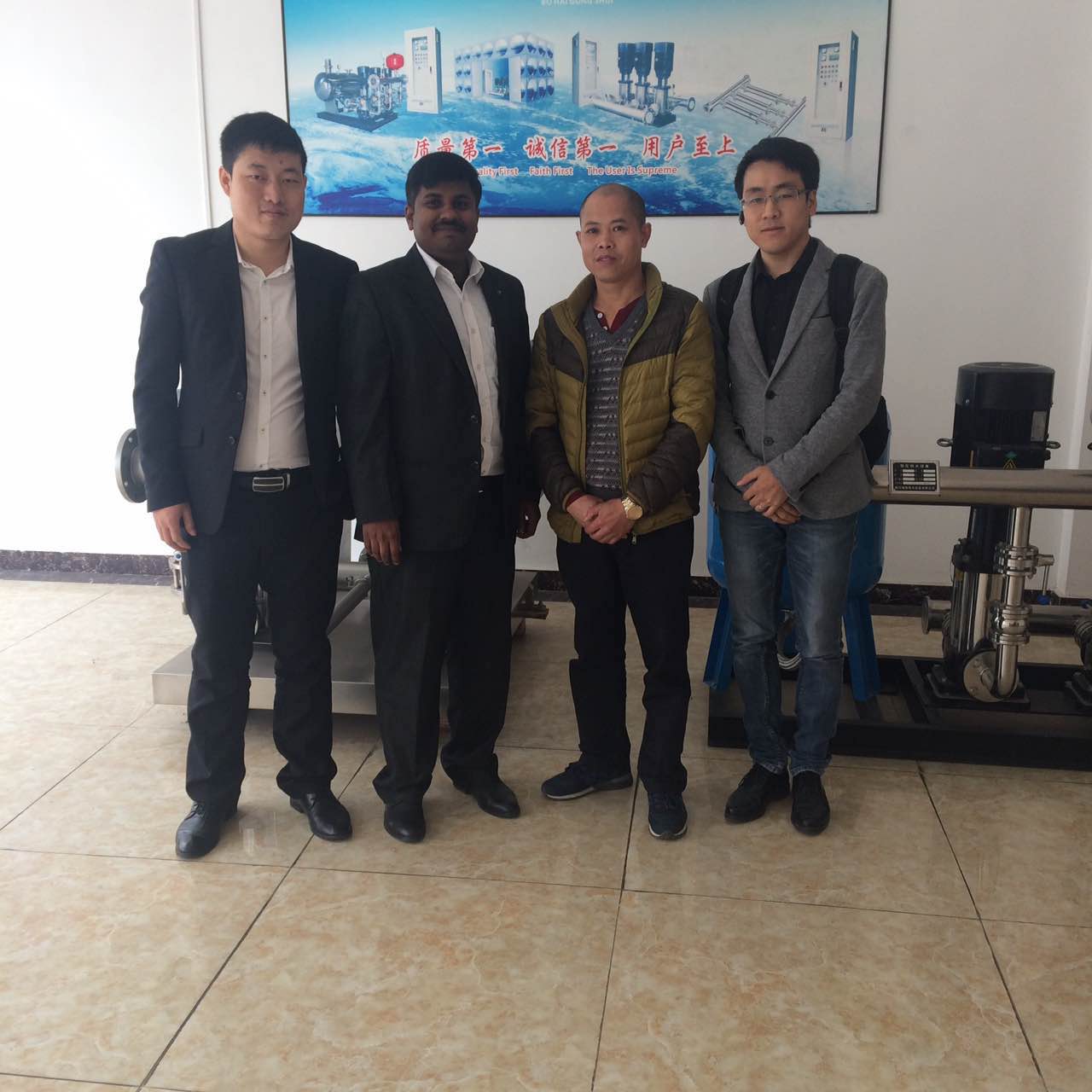 阿根廷客戶來廠考察,博海供水設備再次與國際接軌